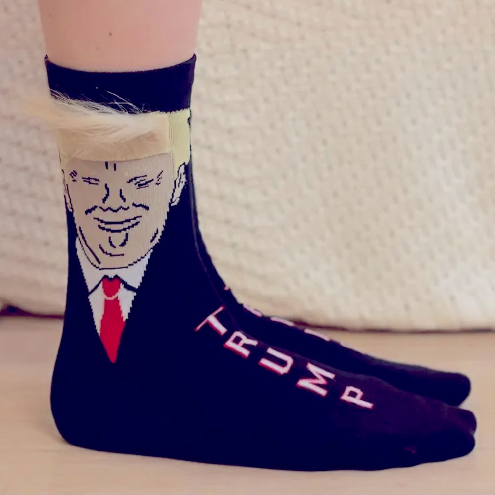 Trump Socks with hair